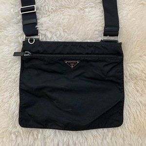Prada black tessuto crossbody bag